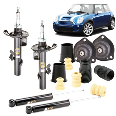 KIT 4 Ammortizzatori + Tamponi Ant/Post + Supporti MINI R50 R52 R53 2001-2008 - Immagine 1 di 4