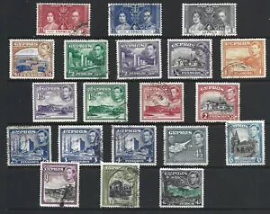 ZYPERN AB 1938 GEORGE VI NÜTZLICHE LEICHT BESTÜCKTE GEST. SAMMLUNG BIS 45p + 1937 - Bild 1 von 1