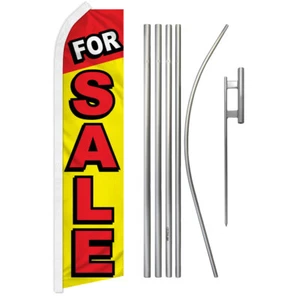 For Sale Advertising Swooper Feather Flutter Flag & Pole Kit Dealership - Picture 1 of 9