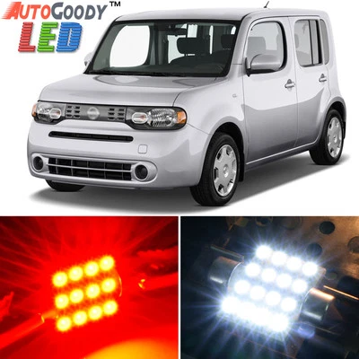 9 x Premium Red LED Lights Interior Package Kit for Nissan Cube 2009-2014 - Imagem 1 de 4
