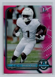 Jayden Reed 2021-22 Bowman University #57 Chrome Pink Michigan State Spartans 1L - Picture 1 of 2