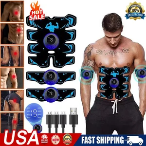 NEW Muscle Stimulator EMS Ab Trainer Tens Unit Portable Stimulater Abs Massager - Picture 1 of 12