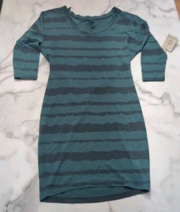 Gramicci Dress Womens Small Green Striped NWT - Picture 1 of 6