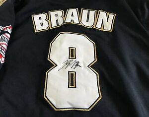 Ryan Braun Signed Milwaukee Brewers Jersey Size Medium Sewn On New With Tags