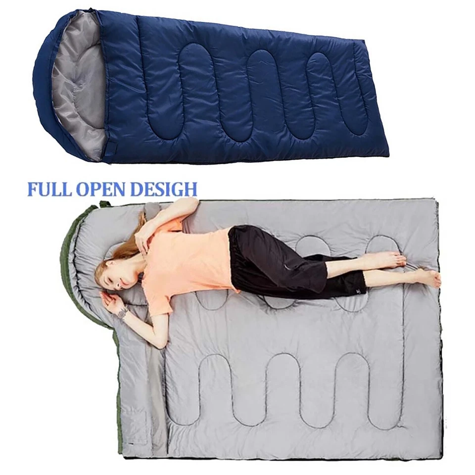 Thick Adult Cold Weather Sleeping Bag For Big & Tall 5-20 degree Waterproof US - Image 1 of 4