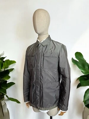 Prada Nylon Metal Jacket Multi Pocket Mens size M Gray Gray Faded - Image 1 of 4