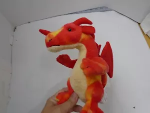 FAO Schwarz Toys R Us Red Orange Dragon Plush Small Stuffed Animal Retired - Picture 1 of 6