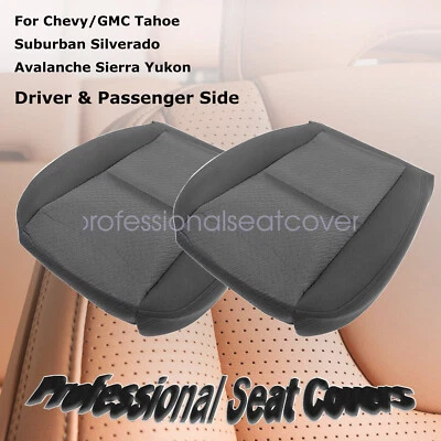 For 2007 08-2014 GMC Sierra 1500 2500 3500HD Front Side Bottom Seat Cover Black - Image 1 of 4