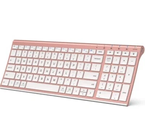 iClever BK10 Bluetooth Keyboard, Multi Device Keyboard Rechargeable Bluetooth 5 - Picture 1 of 8