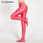 LEOHEX Leggings Women Men Opaque Shiny Glossy Jogger Stretch Disco Legging M-2XL