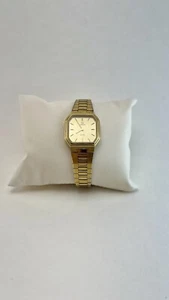 Vintage OMEGA De Ville Cal.1387 Quartz Gold Dial 21mm Watch - Picture 1 of 3