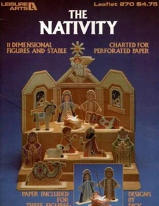 VINTAGE 1983 LA THE NATIVITY 11 DIMENSIONAL FIGURES AND STABLE BY DICK MARTIN - Picture 1 of 2