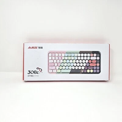 AJAZZ 308i Retro Wireless Keyboard,Bluetooth Silent Cute Computer Keyboard New! - Image 1 of 3
