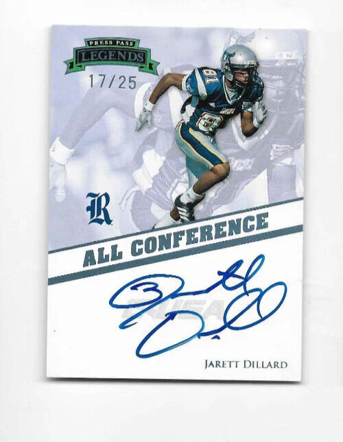 2009 Press Pass Legends All Conference Auto Platinum Jarett Dillard 17/25 Rice - Image 1 of 1