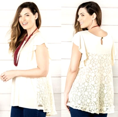 Top para mujer Matilda Jane Adventure Begins Simply encaje marfil talla L grande nuevo con etiquetas Foto 1 de 2