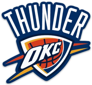 Oklahoma Thunder Basketball OKC - Classic Logo Type Die-cut MAGNET - Picture 1 of 1