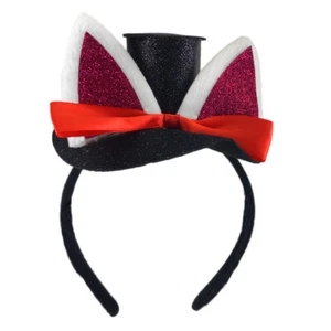 Mini Cat Ear Top Hat Headband Mad Hatter Costume - Picture 1 of 5