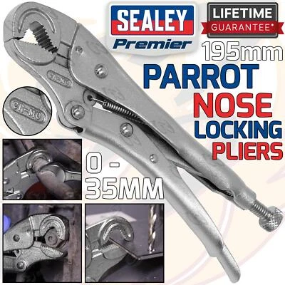 SEALEY Parrot Nose Locking Pliers Parrot Mole Grips Adjustable Wrench Vice 195mm - Image 1 of 4