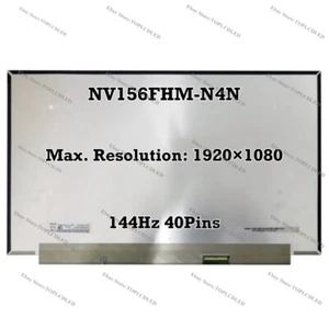 NV156FHM-N4N 15.6" 1920×1080 FHD 144Hz 40 Pines Pantalla LCD Panel de Repuesto - Imagen 1 de 1