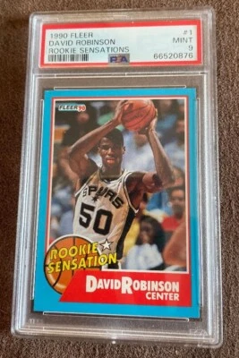 Fleer David Robinson Rookie Sensations 1990 PSA 9 San Antonio Spurs Foto 1 de 3