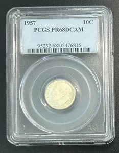 1957 10C PCGS PR68DCAM - 0050 - Picture 1 of 2