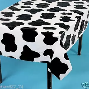 Birthday Party Cow Spots FARM Plastic TABLE COVER - Picture 1 of 1