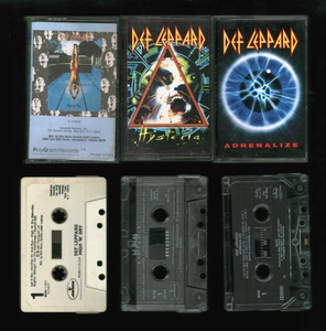 Lot 3 Def Leppard Cassette Tapes - High 'n' Dry Adrenalize Hysteria - Picture 1 of 3