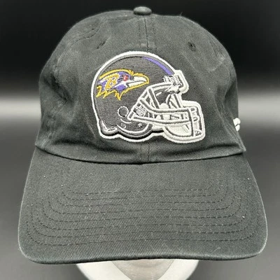 NFL Proline Baltimore Ravens Hat Cap Fanatics Black Embroidered Adjustable Strap - Image 1 of 4
