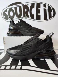 Nike Air Max 270 'Triple Black' Nero/Nero-Nero 10.5UK/11.5US NUOVISSIME - Foto 1 di 10