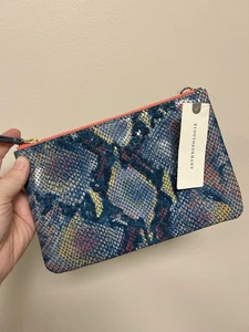 Anthropologie Clutch bestickt Schlangenmuster bunt Handtasche NEU - Bild 1 von 6