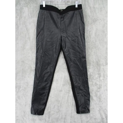 Vince Camuto Pants Womens Medium Skinny Vegan Leather Mixed Media Moto Stretch - Image 1 of 4