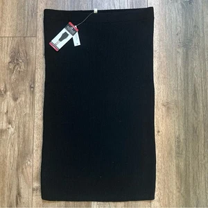 NWT!! Edited by Remi Bader Sweater Skirt, Ribbed, Elastic Waist, Midi, Black, XL - Picture 1 of 8