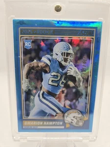 2025 Panini Score Football /499 Omarion Hampton #37 Blue Stars Refractor (RC) - Picture 1 of 7