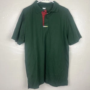 Subway Polo Shirt Mens Large Short Sleeve Green Casual Logo Uniform - Picture 1 of 7