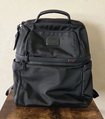 Tumi Alpha 3 Backpack Slim Solutions Business Sports Nylon Black Bag - Image 1 of 4