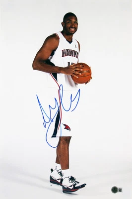 Foto autografiada auténtica firmada de los Hawks Al Horford 12x18 BAS #BR84174 Foto 1 de 2