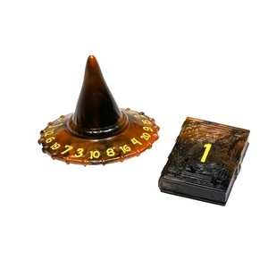 Wizard D20 - Wizard Hat and D2 Spellbook in Smoldering Ember - Picture 1 of 1