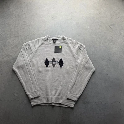 Suéter Tejido Vintage Marthie Francois Girbaud Para Hombre XL Gris Argyle Algodón Nuevo con Etiquetas Foto 1 de 4