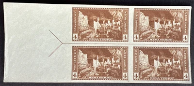 US 1935 Sc# 759 Margin Arrow Line Block of 4 MNG NH Mesa Verde Colorado 4c - Image 1 of 2