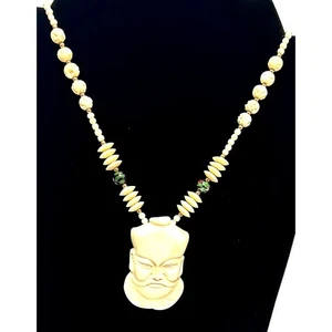 Chinese Beaded Necklace with Pendant - Picture 1 of 5