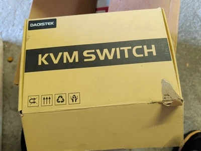 Daoistek 8K Displayport Dual Monitor KVM Switch 8K60Hz & USB3.0 - OPEN BOX - Image 1 of 4