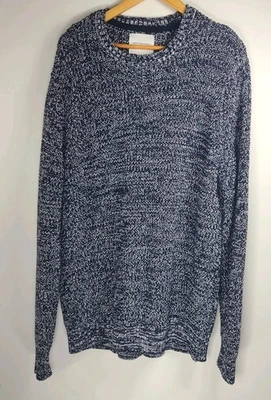 Suéter American Eagle Para Hombres Tejido Mármol Negro Blanco Cuello Redondo Pesado Talla XL USADO EN EXCELENTE ESTADO Foto 1 de 4