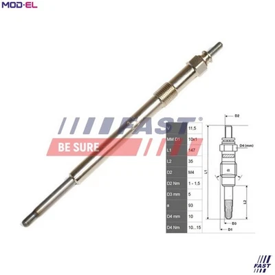 4x GLOW PLUG FT82736 FOR 4HU 2.2L 4cyl - Image 1 of 4