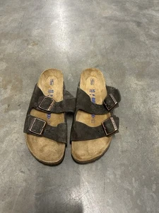 Birkenstock Arizona Sandals Brown Soft Footbed Womens Sz 40 - Picture 1 of 5