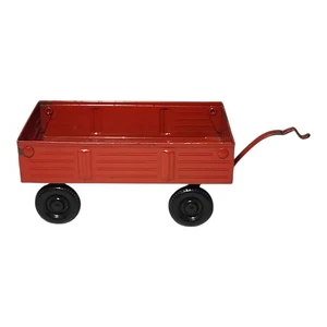 Vintage ERTL Tractor Wagon Harvester Red 74-7650 Pressed Steel Bent Hitch USA - Picture 1 of 7