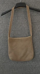 The Sak Crossbody Bag Womens Medium Taupe Crochet Knit Purse Shoulder Hobo Boho - Picture 1 of 7