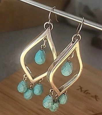 Pendientes araña turquesa esterlina Simon Sebbag Foto 1 de 4