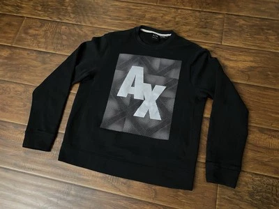Armani Exchange Mens Black Pullover Crew Soft Sweatshirt Long Sleeve Size S - Image 1 of 4