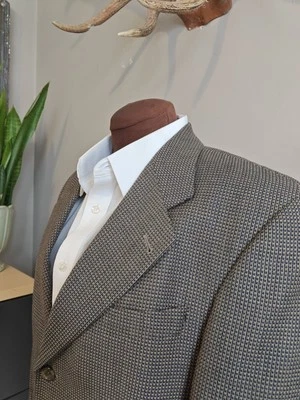 🇨🇦 Paul Dione 男式 39R 三扣羊毛运动外套西装外套橄榄蓝色黑色 — 第 1/4 张图片