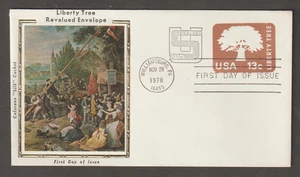 US Colorano Silk FDC postal card Liberty Tree 1978 - Picture 1 of 1